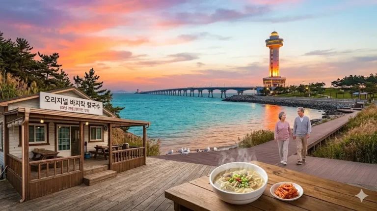 Guía de Viaje a Daebudo con vistas a la Torre de la Luna y Kalguksu auténtico para seniors