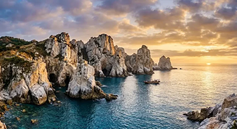 Los impresionantes acantilados de Dumujin, conocidos como la joya del Mar Amarillo en Corea del Sur.