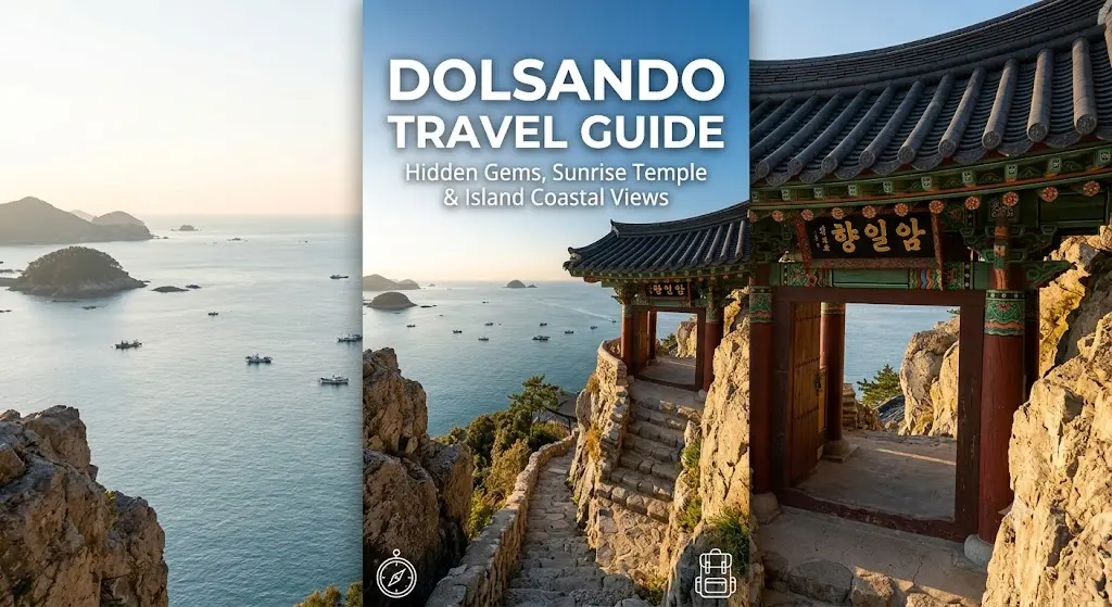 An all-in-one visual infographic for Dolsando Island Travel Guide optimized for mobile users.