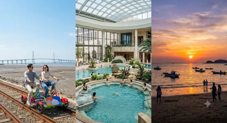 Yeongjongdo travel guide overview, including rail bike, spa, and sunset