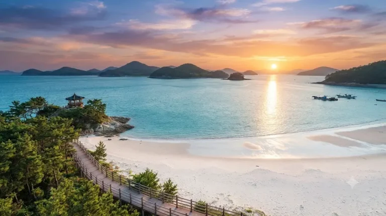 Breathtaking scenic coastal view of Joyakdo island in Wando, South Korea