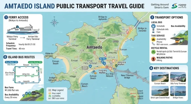 Gidong Intersection mural and scenic public transit route on Amtaedo Island