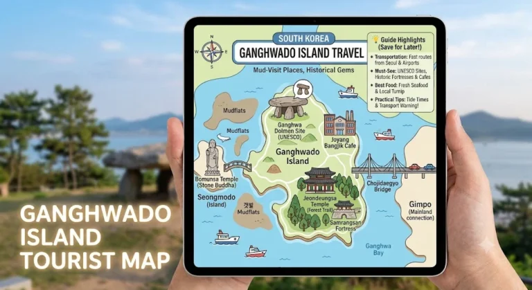 South Korea Ganghwado Island Travel Guide - Interactive Tourist Map and Key Attractions